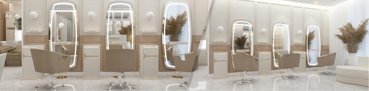 Produktbild Alpeda Boho Wall Damen Friseur Spiegel