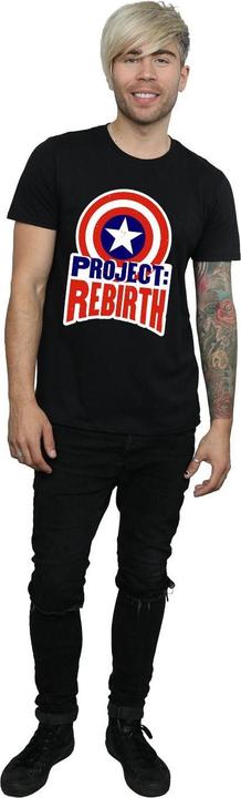 Actual product image Mens Captain America Project Rebirth T-Shirt (L)