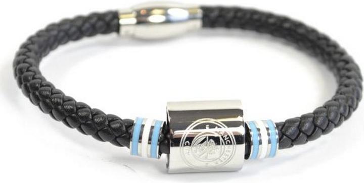 Produktbild Manchester City FC Armband Colour Ring (20% Edelstahl, 80% Leder)