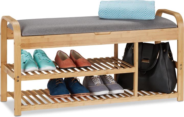 Actual product image Relaxdays Shoe bench (100.5 x 33 x 50 cm)