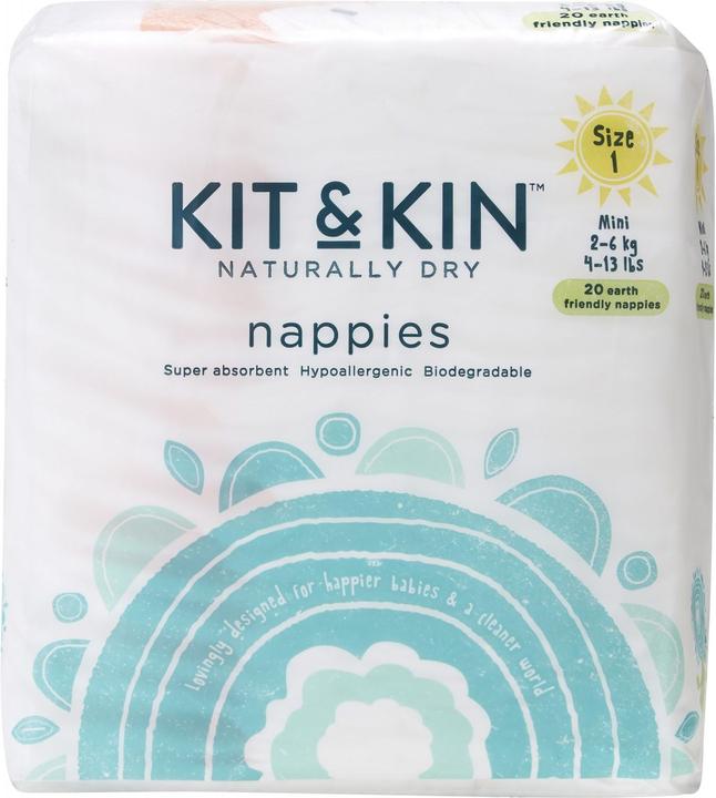 Image du produit Kit & Kin Les couches (Taille 1, Pack, 40 pièce(s))