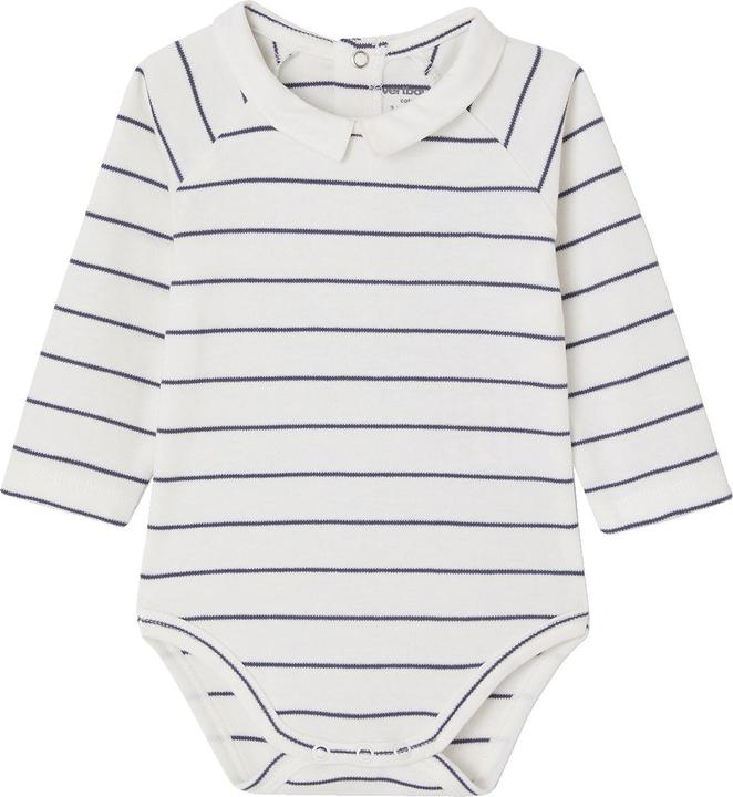 Produktbild Vertbaudet Bio-Kollektion: Gestreifter Baby Langarm-Body mit Kragen (50)