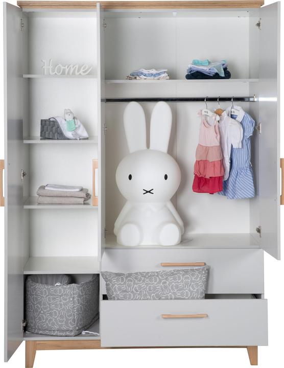Image du produit Roba Ensemble pour chambre d'enfant Caro (Lit de bébé, Unité de changement, Armoires pour enfant)