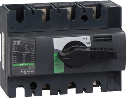 Image du produit Schneider Interrupteur-sectionneur 3P 100A INS100 (28908)