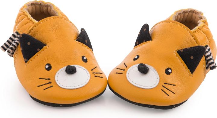 Produktbild Moulin Roty Lederschühchen gelbe Katze 6/12 Monate, Les Moustaches (12)
