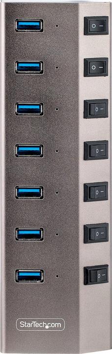 Produktbild StarTech com 7-Port Self-Powered USB-C Hub with Individual On/Off Switches, USB 3.0 5Gbps Expansion (USB-C, 7 Ports)