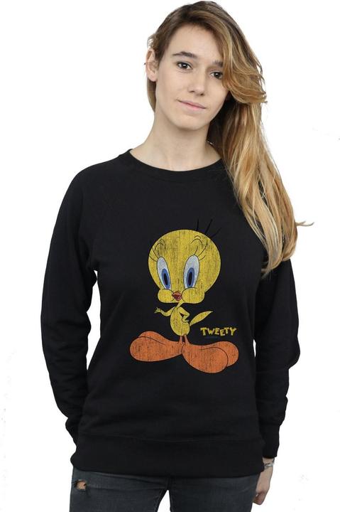 Actual product image Looney Tunes Womens/Ladies Tweety Pie Distressed Sweatshirt (L)