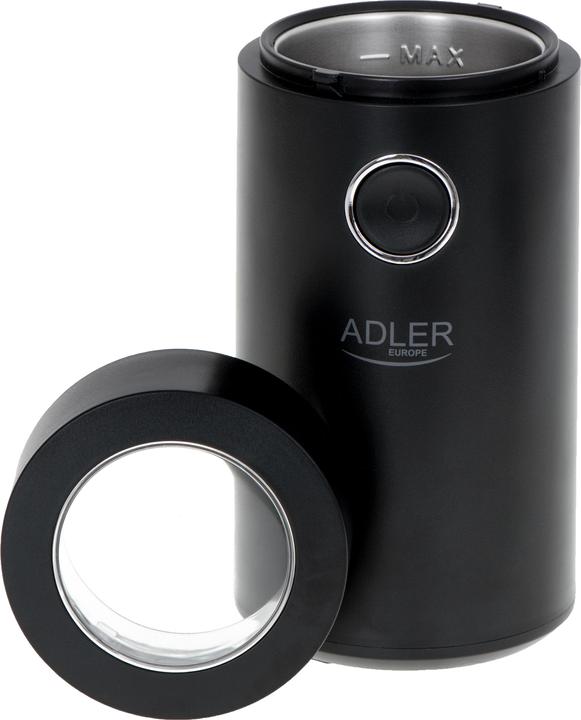 Actual product image Adler Coffee grinder AD4446bs 150 W, Coffee beans capacity 75 g, Lid safety switch, Juodas (EU plug)