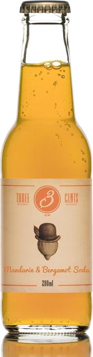 Actual product image Three Cents Mandarin & Bergamot Soda (24 x 20 cl)