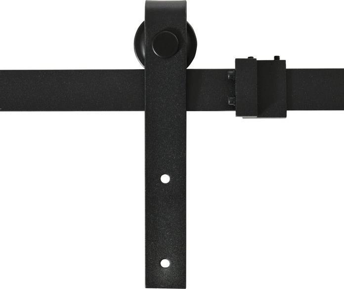 Image du produit Swisshandel24 Système de porte coulissante Rail de porte coulissante pour portes doubles en bois Accessoires