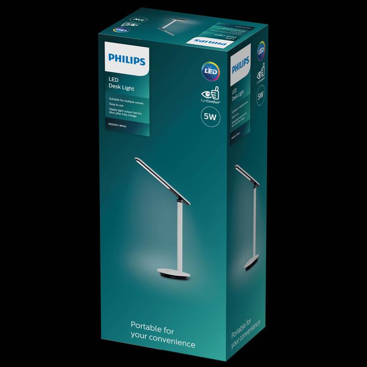 Actual product image Philips Ivory Desk Lamp PT 5W 27-50K W USB 02 (130 lm)
