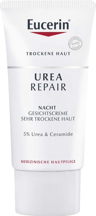 Eucerin Urea Repair 5% Nacht Gesichtscreme, 50 ml Creme (50 ml, Nachtcreme, SPF 15)