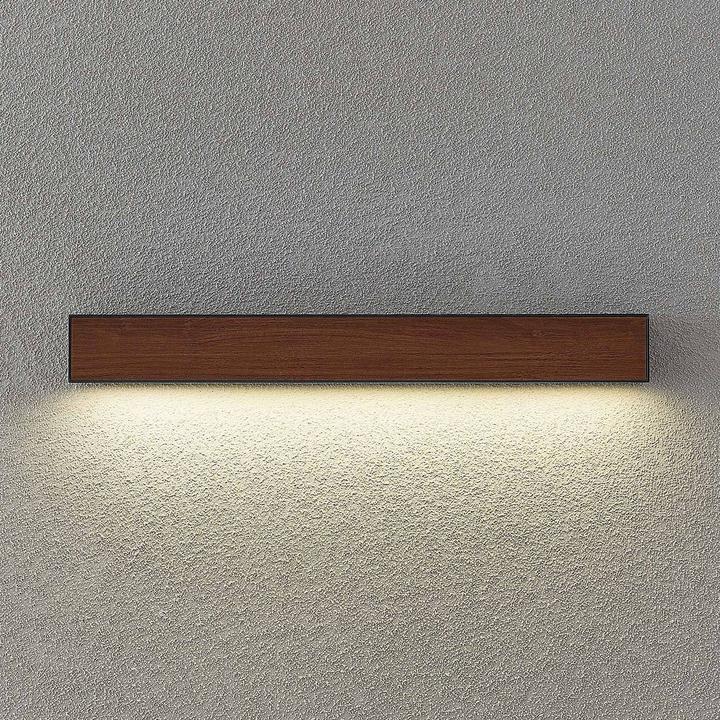 Image du produit Arcchio Lengo Applique murale LED CCT, 50cm, 1-fl. bois (1175 lm, IP65)