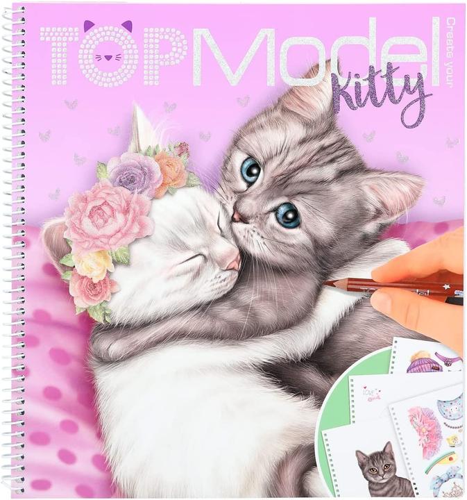 Immagine prodotto Depesche Libro degli adesivi Libro da colorare Crea il tuo Kitty TopModel