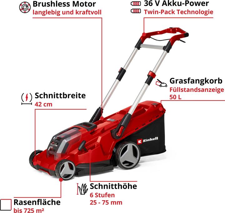 Produktbild Einhell Rasarro 36/42 (Akkubetrieb)