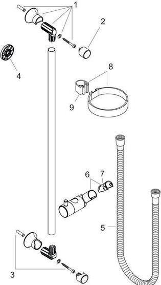 Produktbild hansgrohe HG Brausestange UNICA'CLASSIC 650mm chrom