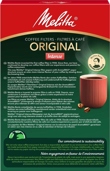 Produktbild Melitta Kaffefilter Gourmet Intense 1x4 hvid 80 stk