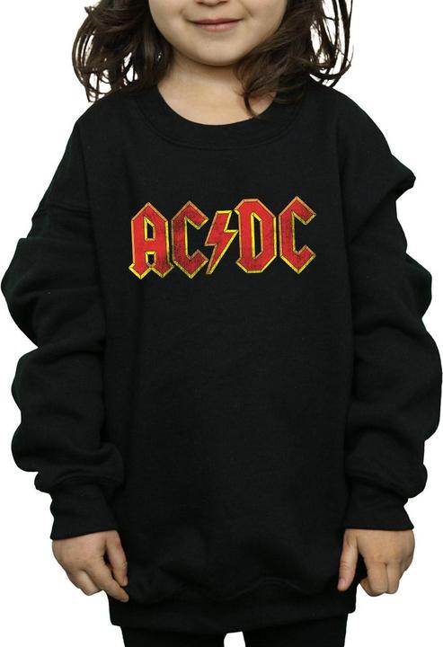 Produktbild AC/DC Distressed Red Logo Sweatshirt Mädchen (152, 158)