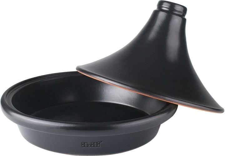 Produktbild Ibili Tagjine Natural schwarz 28 cm Geeeignet für schonendes Schmoren und Garen (28 cm, Tajine Topf, Gusseisen)