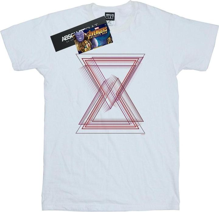 Actual product image Girls Avengers Infinity War Black Widow Lines Cotton T-Shirt (152, 158)