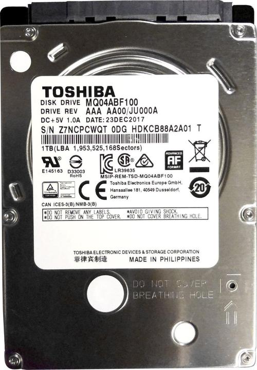 Immagine prodotto Toshiba MQ04ABF100 Disco rigido (1 TB, 2.5")