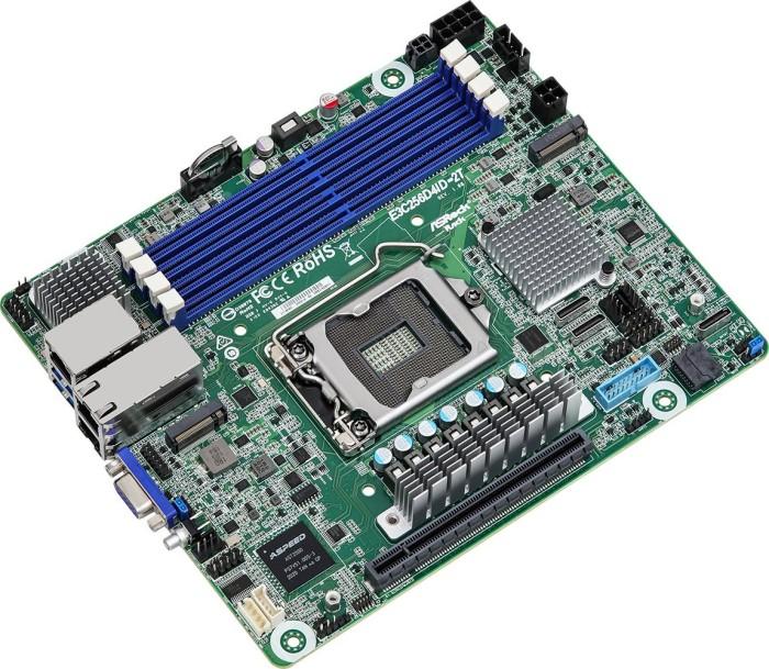 Actual product image AsRock Mainboard E3C256D4ID-2T mini-ITX Socket 1200 Single (LGA 1200, Intel C256, Mini-ITX)