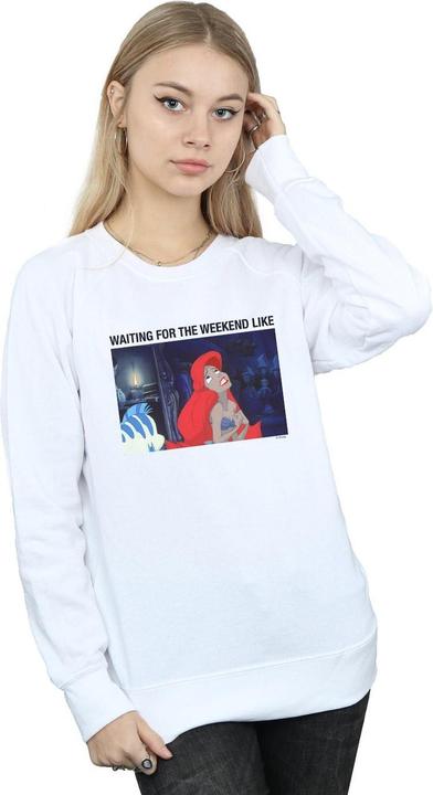 Actual product image Disney Womens/Ladies The Little Mermaid Waiting For The Weekend Sweatshirt (XXL)