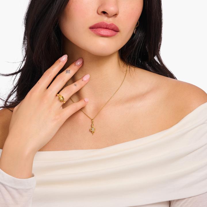 Produktbild Thomas Sabo Kette mit Schlangen-Anhänger Tempting Romance (925er Silber, Gelbgold, 40 cm)