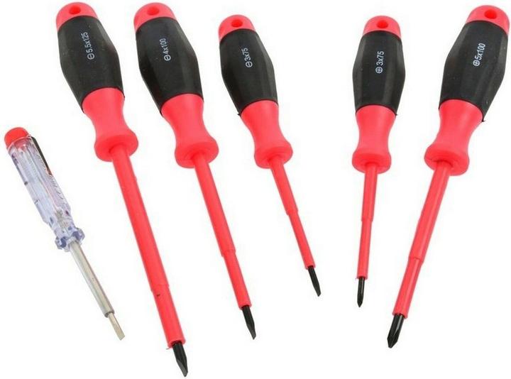Produktbild GEKO Isolierte Schraubendreher + Tester, 6er-Set
