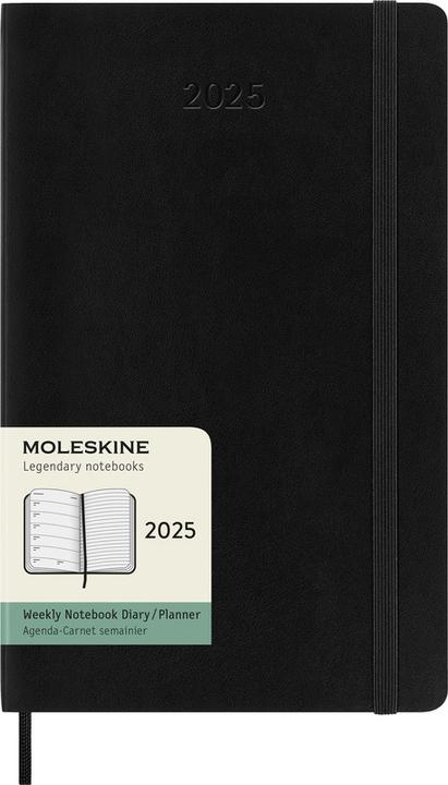 Productafbeelding Moleskine 12 maanden weekkalender 2025, Groot/A5, 1 week = 1 pagina, rechts gelinieerd (A5, Engels)