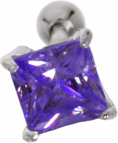 Produktbild Bijouteria Ohrpiercing (Messing mit Silberbeschichtung, Zirkonia, Chirurgenstahl 316L)