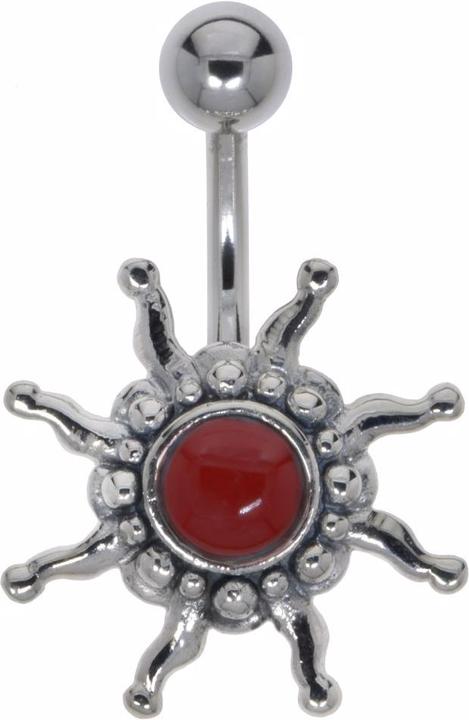 Bijouteria Bauchpiercing (Chirurgenstahl 316L, Schmuckstein, Silber 925)