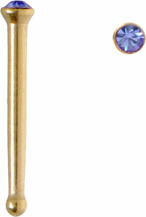 Produktbild Bijouteria Nasenpiercing (Chirurgenstahl 316L, Kristall, PVD Beschichtung (goldfarben))