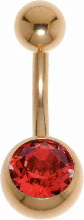 Produktbild Bijouteria Bauchpiercing (PVD Beschichtung (goldfarbig), Chirurgenstahl 316L, Premium Kristall)
