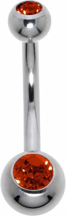 Bijouteria Bauchpiercing (Chirurgenstahl 316L, Kristall)