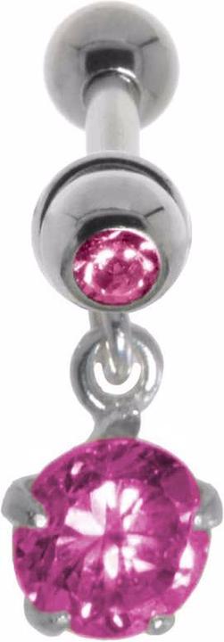 Produktbild Bijouteria Ohrpiercing (Messing mit Silberbeschichtung, Zirkonia, Chirurgenstahl 316L, Kristall)