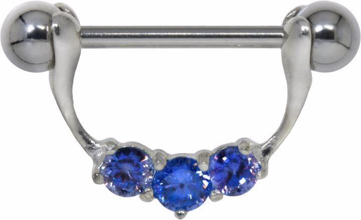 Produktbild Bijouteria Brustpiercing (Chirurgenstahl 316L, Silber 925, Zirkonia)