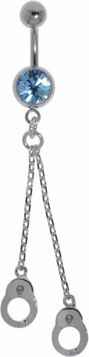 Bijouteria Bauchpiercing (Chirurgenstahl 316L, Kristall, Messing rhodiniert)