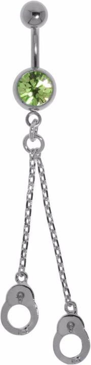 Bijouteria Bauchpiercing (Chirurgenstahl 316L, Kristall, Messing rhodiniert)