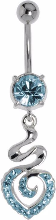 Bijouteria Bauchpiercing (Kristall, Messing rhodiniert, Chirurgenstahl 316L)