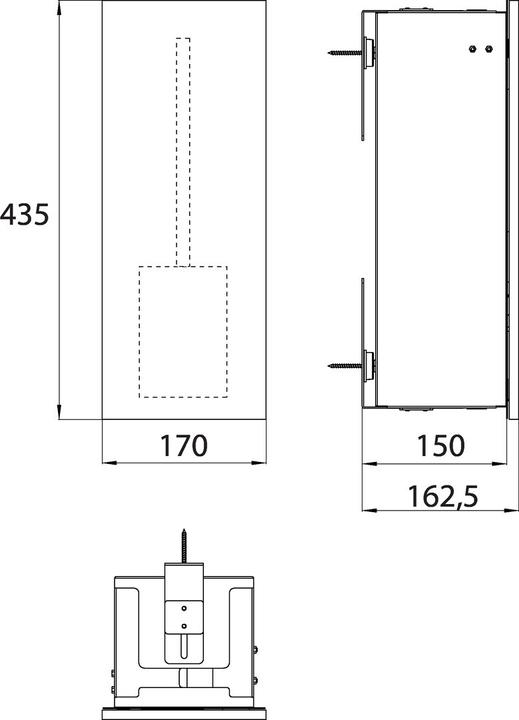 Produktbild Emco Bürstengarnitur-Modul ASIS PURE Unterputz Anschlag rechts 435mm schwarz