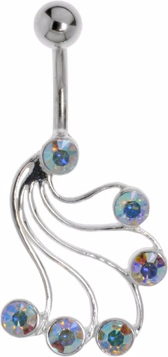 Bijouteria Bauchpiercing (Chirurgenstahl 316L, Kristall, Silber 925)