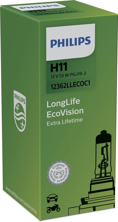 Actual product image Philips H11 LongLife EcoVision (H11)