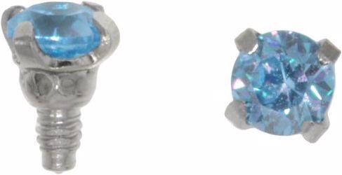 Actual product image Bijouteria Dermal-Anchor tops (Surgical steel 316L, Crystal)