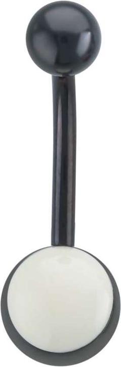 Bijouteria Bauchpiercing (Email, Chirurgenstahl 316L, PVD Beschichtung (schwarz))