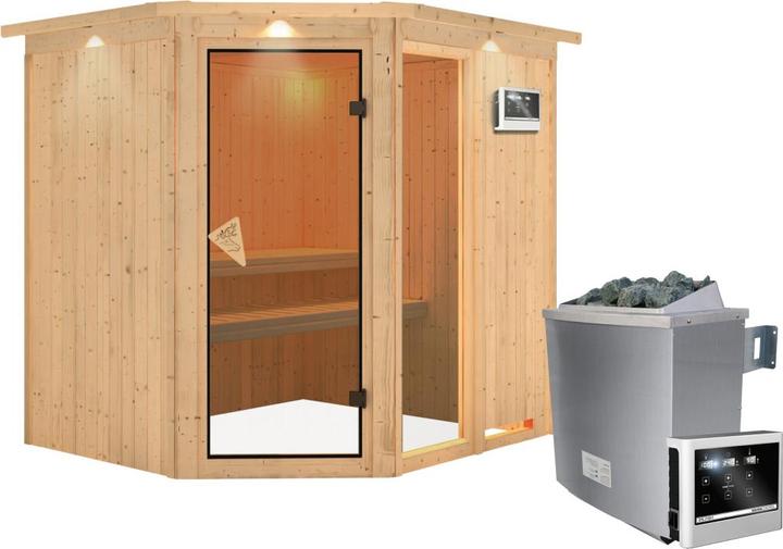 Actual product image Karibu Fiona 2 with roof rim (9 KW external control)