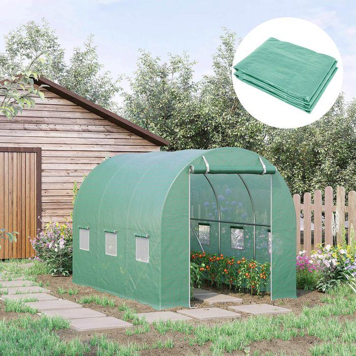 Actual product image Swisshandel24 Polyethylene film, 3x2x2m, replacement film with 6 windows, for garden tunnels, greenhouses