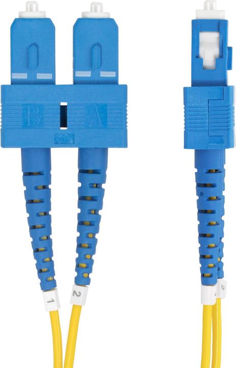 Image du produit StarTech com Câble Fibre Optique de 2m Duplex Monomode SC à SC (UPC) OS2, 9/125µm, 40G/100G, Cordon (CAT6, 2 m)