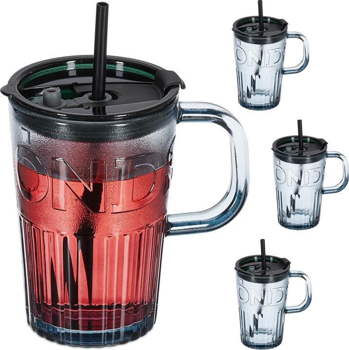 Produktbild Relaxdays 4x Trinkgläser (0.45 l, 4 x)