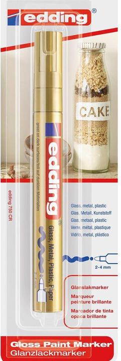 Actual product image Edding 750 gloss varnish marker (Gold, 4 mm, 1 x)
